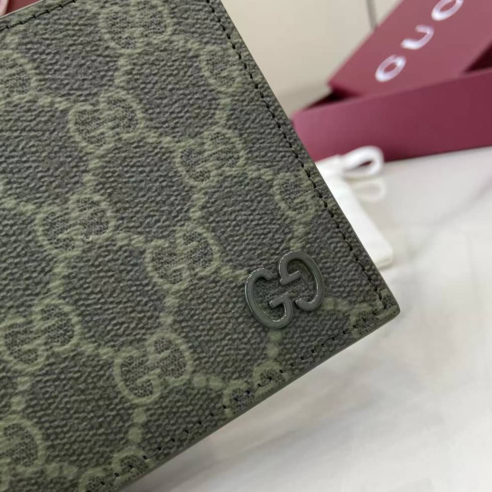 Gucci Mens GG Canvas Green Coin Wallet 768244_4_158559 Gucci Mens GG Canvas Green Coin Wallet 768244
