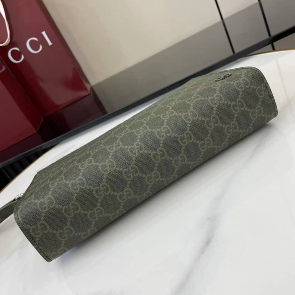 Gucci Medium Green Pouch 768255_3_158569 Gucci Medium Green Pouch 768255