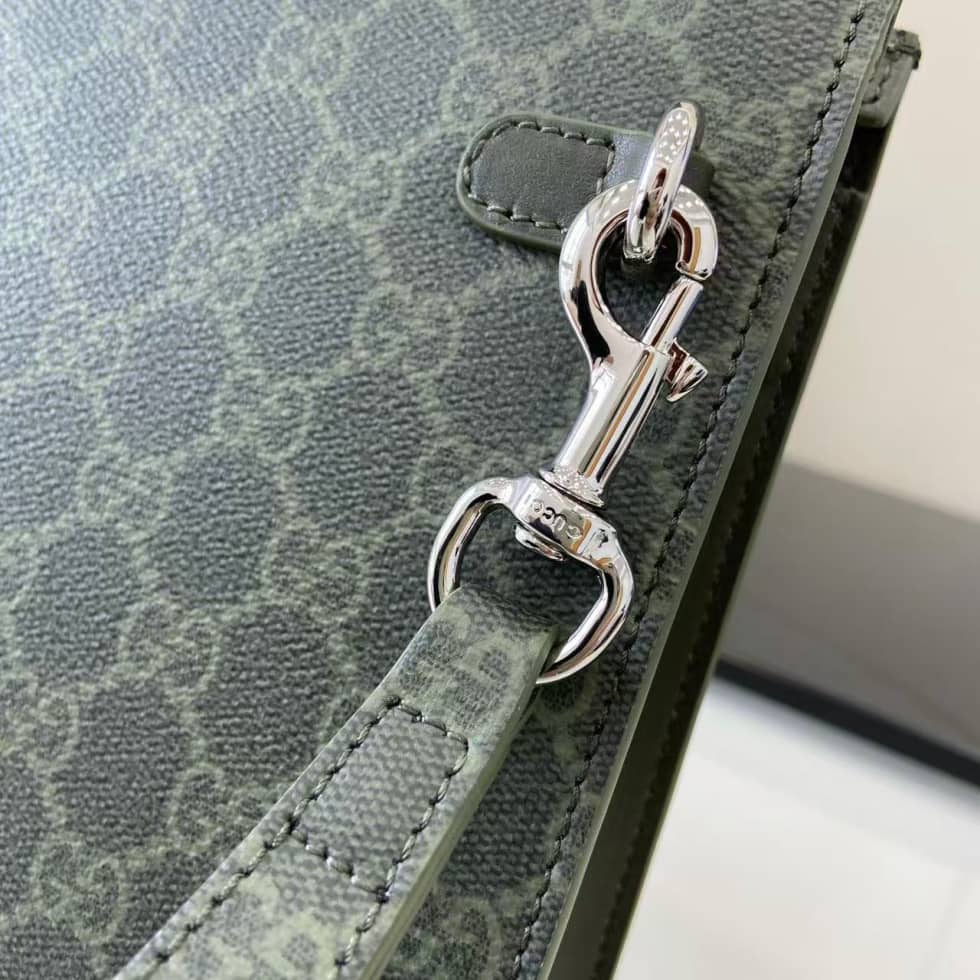 Gucci Medium Green Pouch 768255_5_158569 Gucci Medium Green Pouch 768255