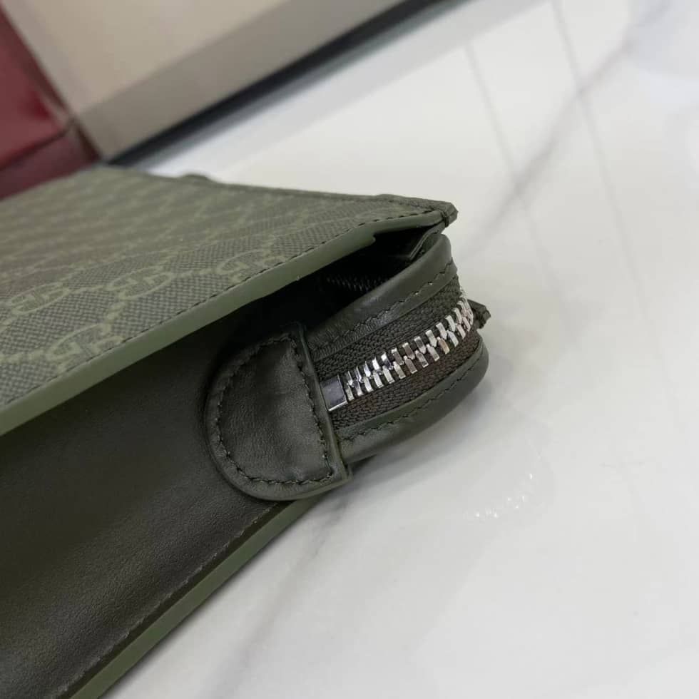 Gucci Medium Green Pouch 768255_7_158569 Gucci Medium Green Pouch 768255