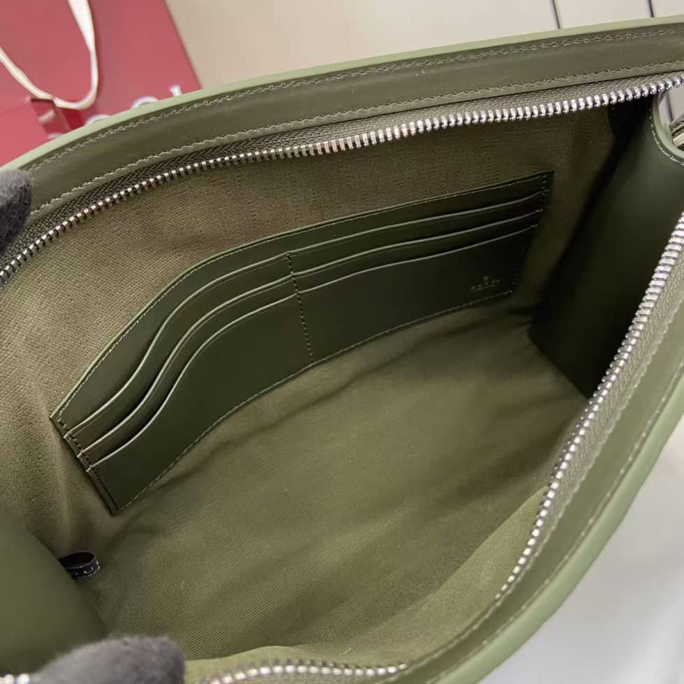 Gucci Medium Green Pouch 768255_8_158569 Gucci Medium Green Pouch 768255