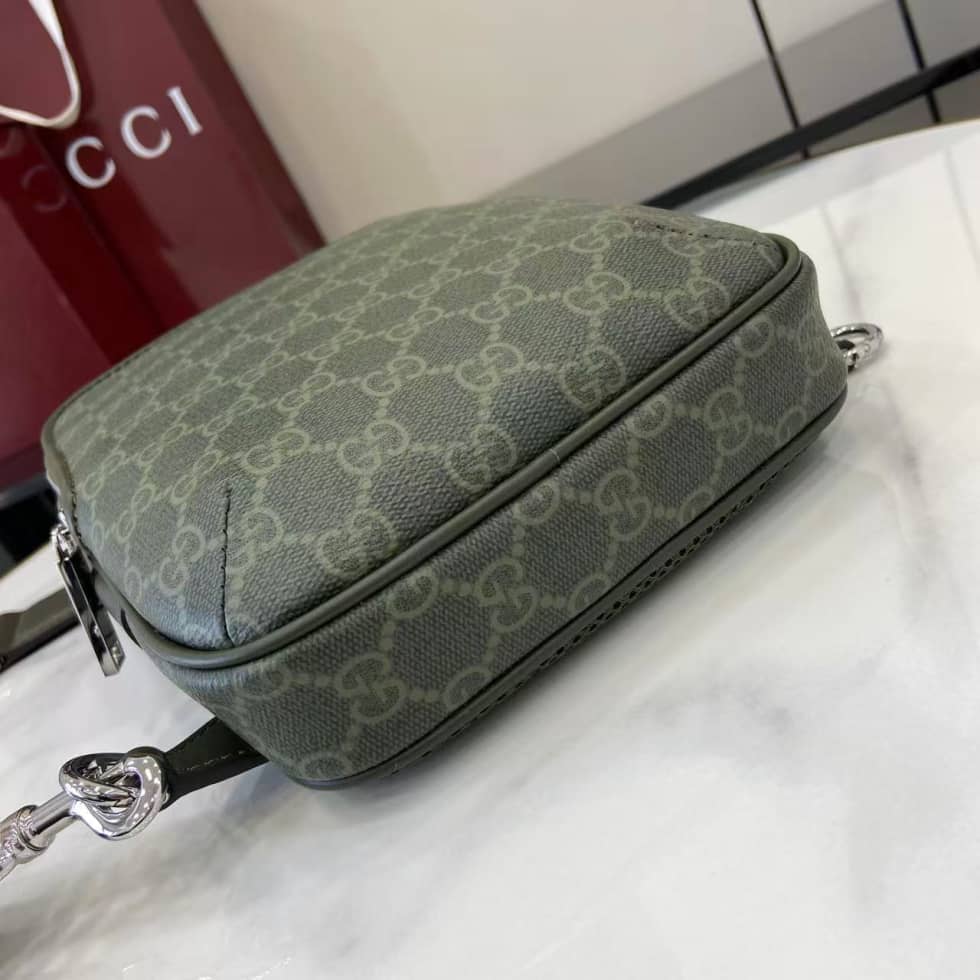 Gucci Mens Small Green Sling Bag 822073_2_158589 Gucci Mens Small Green Sling Bag 822073