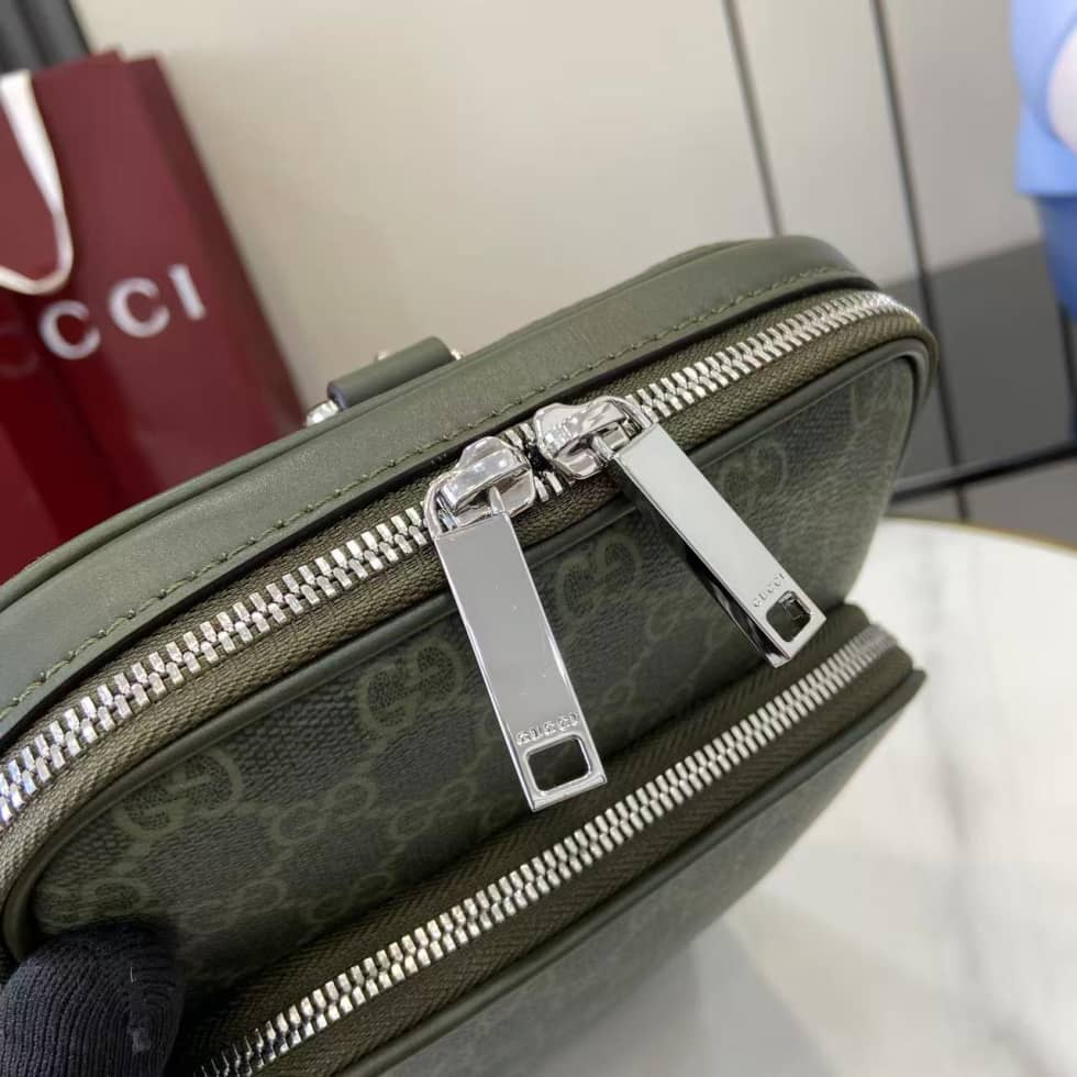 Gucci Mens Small Green Sling Bag 822073_3_158589 Gucci Mens Small Green Sling Bag 822073