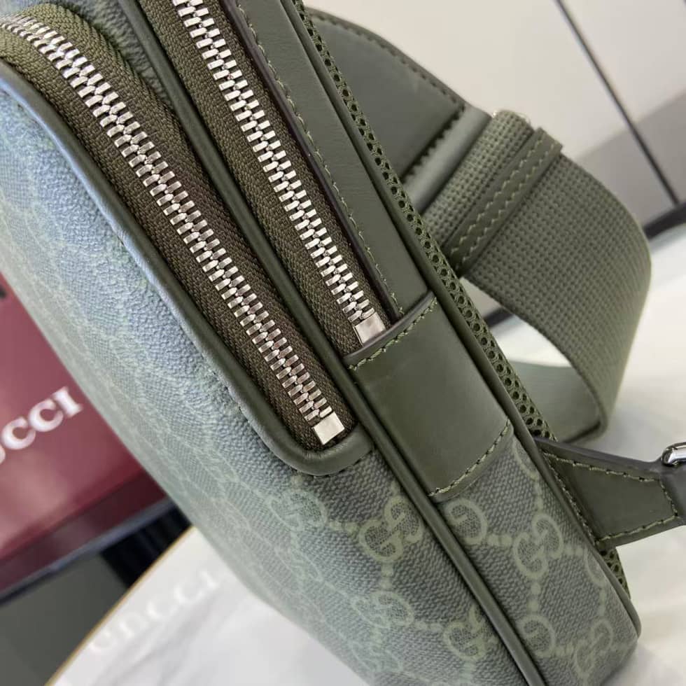 Gucci Mens Small Green Sling Bag 822073_4_158589 Gucci Mens Small Green Sling Bag 822073
