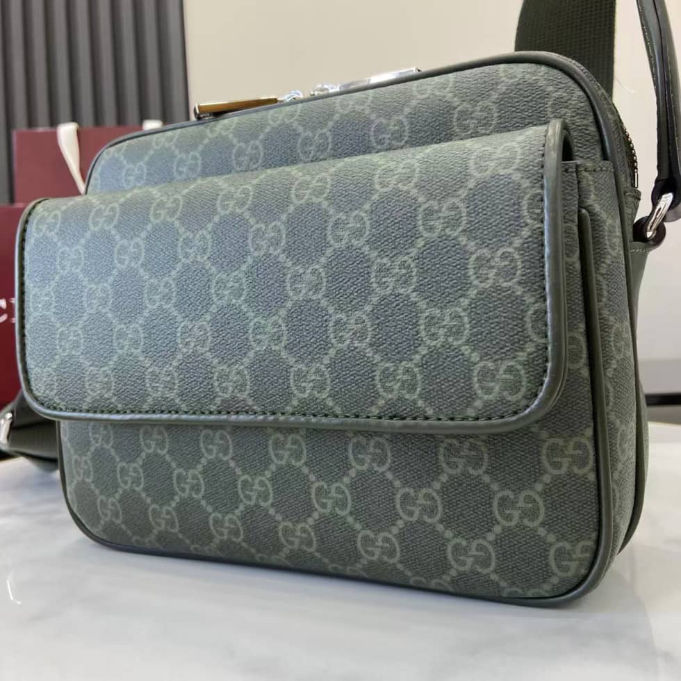 Gucci Mens Small Green Crossbody Bag 795479_5_158599 Gucci Mens Small Green Crossbody Bag 795479