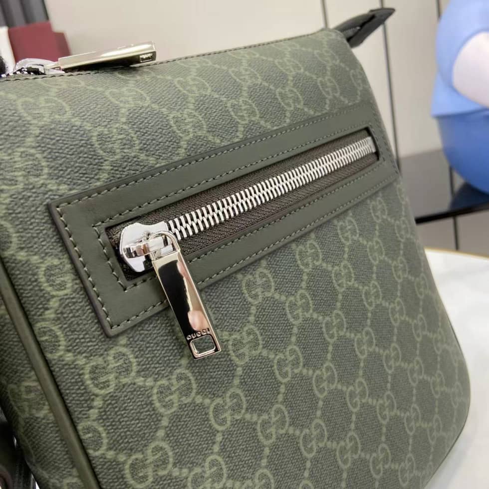 Gucci Mens Small Green Messenger Bag 792082_5_158619 Gucci Mens Small Green Messenger Bag 792082