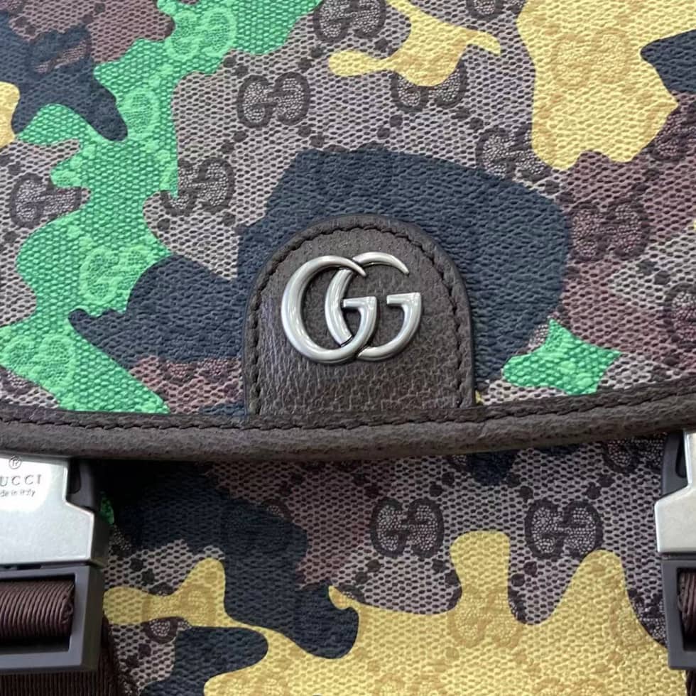 Gucci Mens Large Brown Camo Backpack 839110_4_158669 Gucci Mens Large Brown Camo Backpack 839110