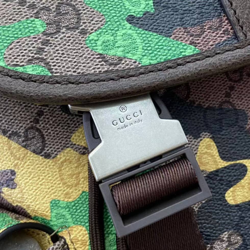 Gucci Mens Large Brown Camo Backpack 839110_5_158669 Gucci Mens Large Brown Camo Backpack 839110