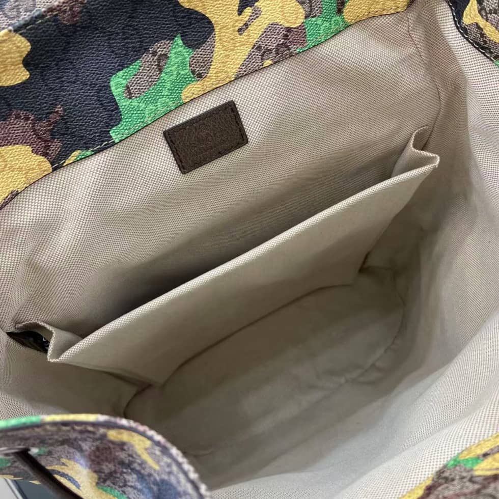 Gucci Mens Large Brown Camo Backpack 839110_7_158669 Gucci Mens Large Brown Camo Backpack 839110