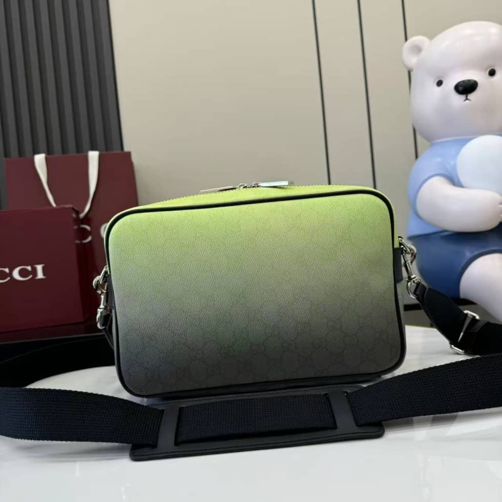 Gucci Chroma Gradient Green Medium Crossbody Bag_1_158689 Gucci Chroma Gradient Green Medium Crossbody Bag