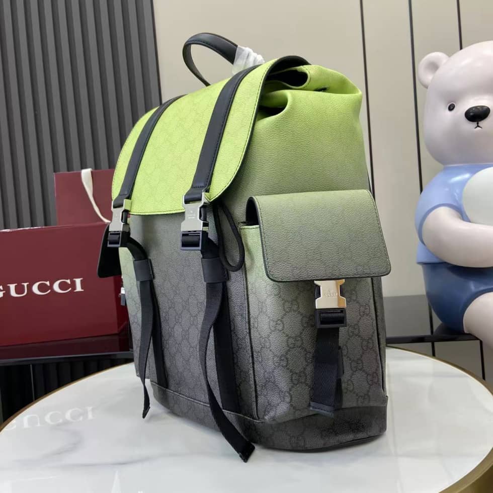 Gucci Chroma Large Gradient Green Backpack 792080_2_158699 Gucci Chroma Large Gradient Green Backpack 792080