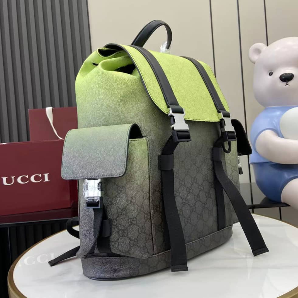Gucci Chroma Large Gradient Green Backpack 792080_5_158699 Gucci Chroma Large Gradient Green Backpack 792080