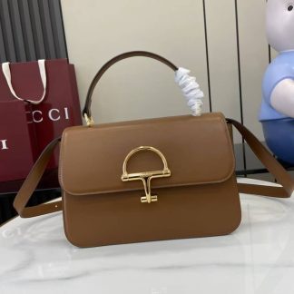Gucci Siena Leather Medium Brown Top Handle Bag