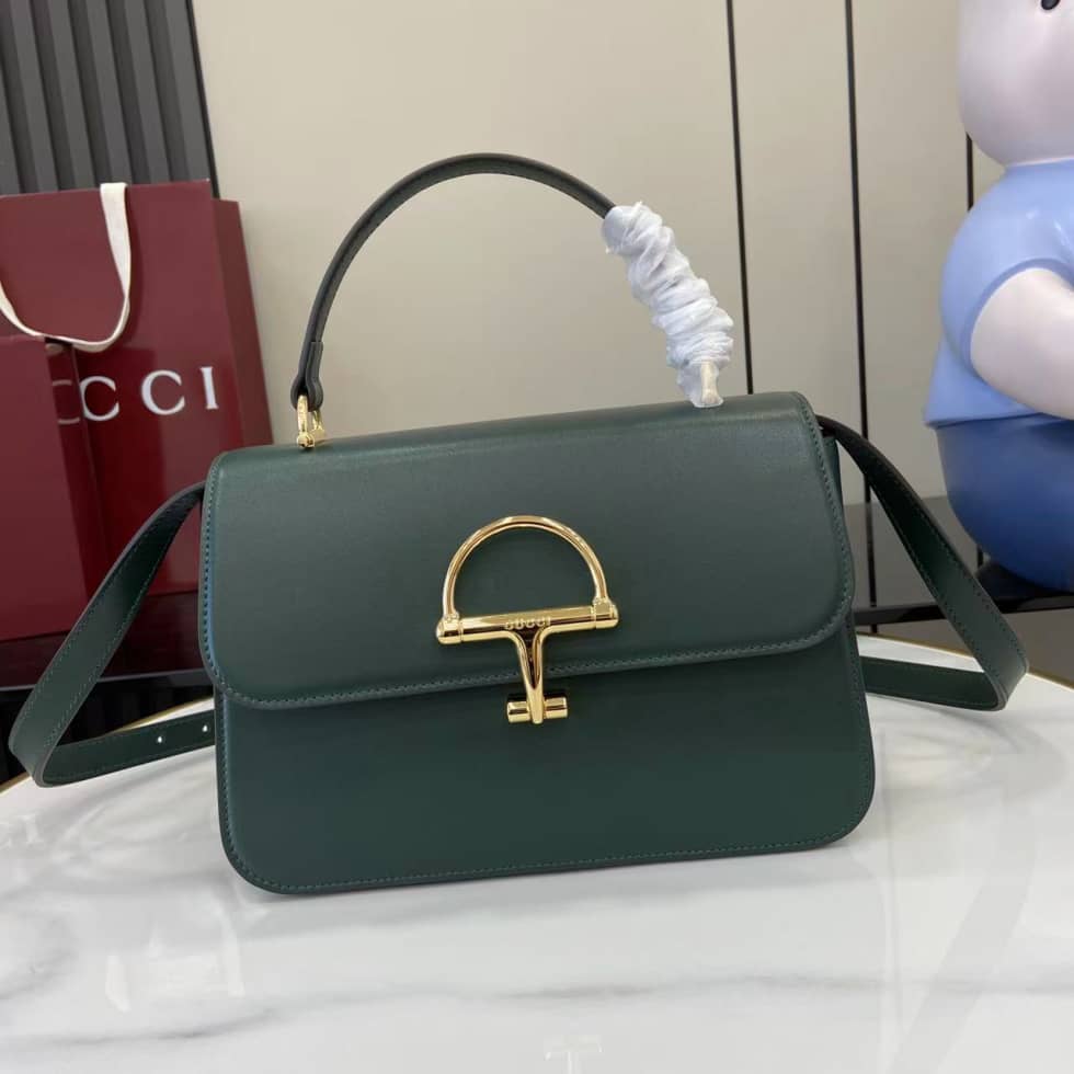 Gucci Siena Leather Medium Green Top Handle Bag_10_158789 Gucci Siena Leather Medium Green Top Handle Bag