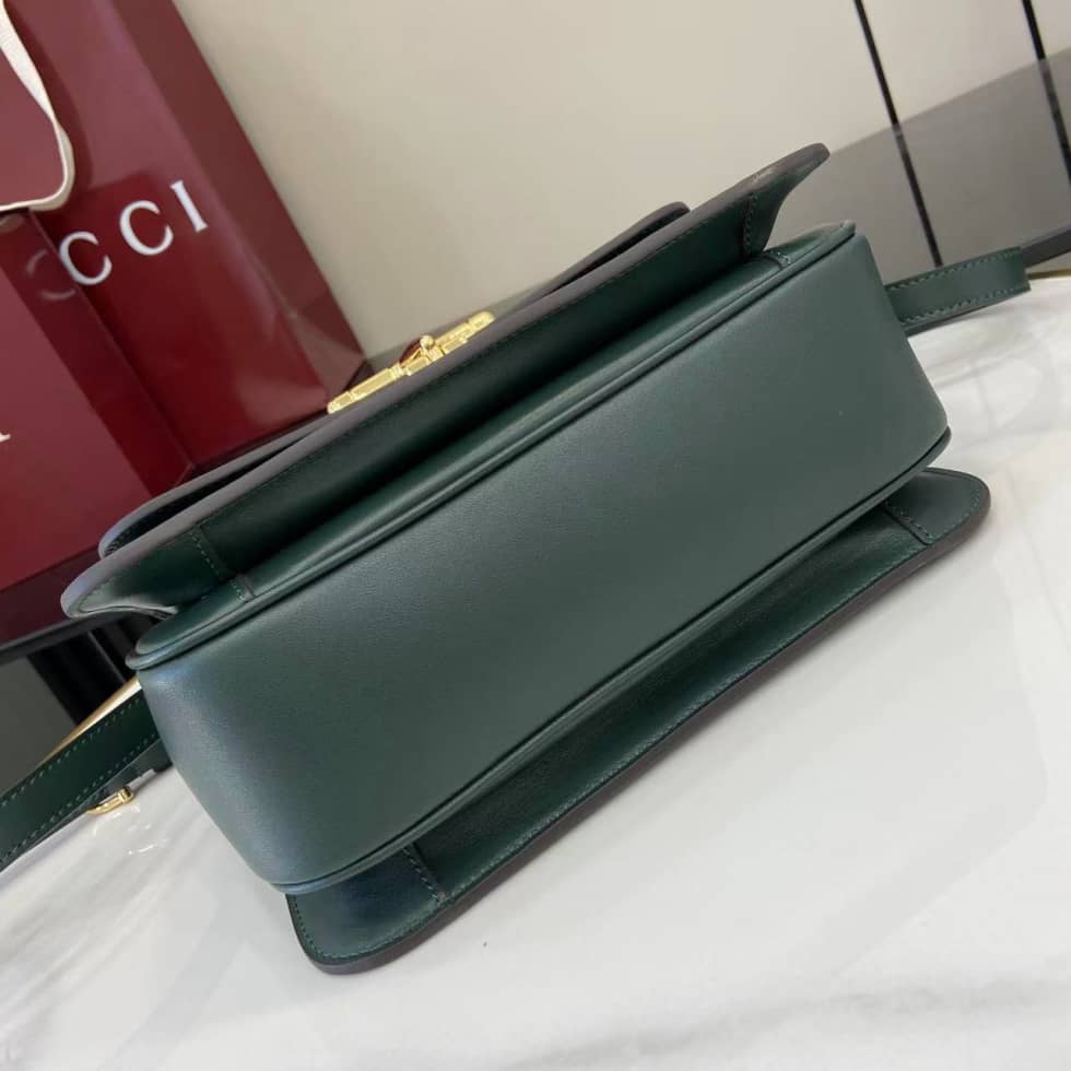 Gucci Siena Leather Medium Green Top Handle Bag_3_158789 Gucci Siena Leather Medium Green Top Handle Bag