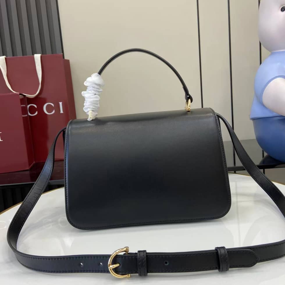 Gucci Siena Leather Medium Black Top Handle Bag_1_158799 Gucci Siena Leather Medium Black Top Handle Bag