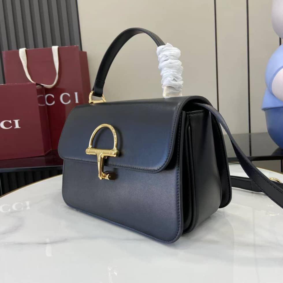 Gucci Siena Leather Medium Black Top Handle Bag_2_158799 Gucci Siena Leather Medium Black Top Handle Bag
