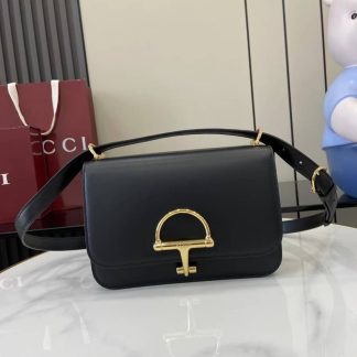 Gucci Siena Leather Black Small Shoulder Bag