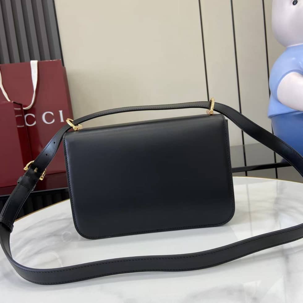 Gucci Siena Leather Black Small Shoulder Bag_1_158859 Gucci Siena Leather Black Small Shoulder Bag