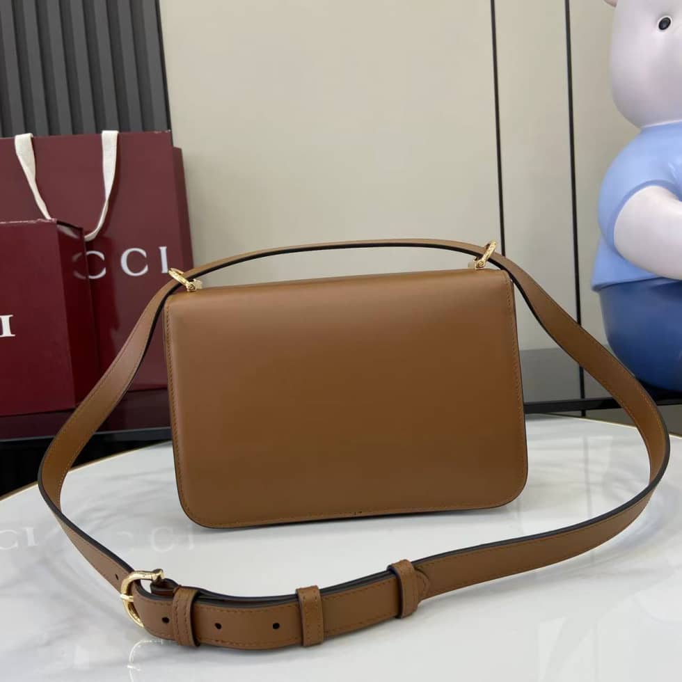 Gucci Siena Leather Brown Small Shoulder Bag_1_158869 Gucci Siena Leather Brown Small Shoulder Bag