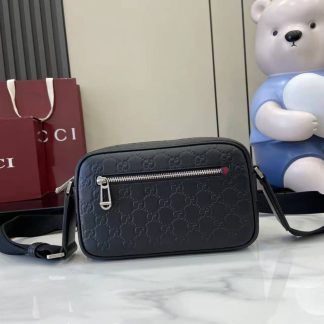 Gucci GG Emblem Small Black Crossbody Bag 850242