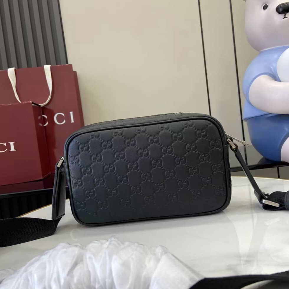 Gucci GG Emblem Small Black Crossbody Bag 850242_1_158949 Gucci GG Emblem Small Black Crossbody Bag 850242