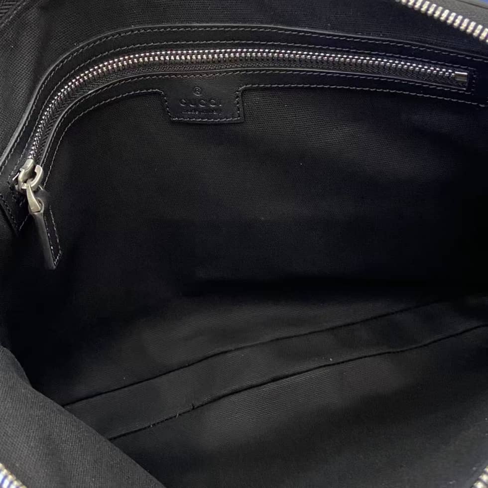 Gucci Medium GG Emblem Black Shoulder Bag 850214_7_158969 Gucci Medium GG Emblem Black Shoulder Bag 850214