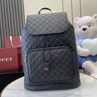 Gucci GG Emblem Medium Black Backpack 854750