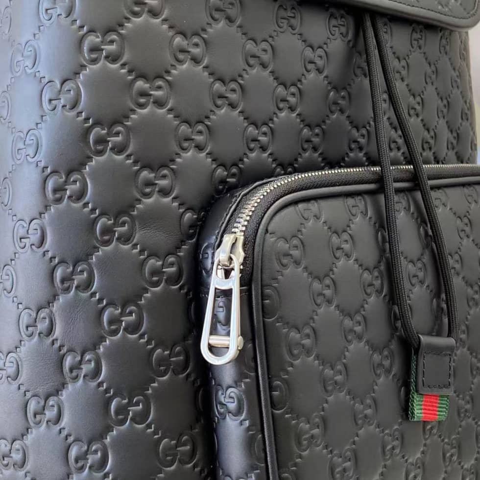 Gucci GG Emblem Medium Black Backpack 854750_4_158999 Gucci GG Emblem Medium Black Backpack 854750