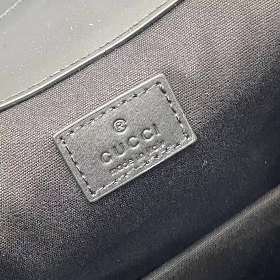 Gucci GG Emblem Medium Black Backpack 854750_7_158999 Gucci GG Emblem Medium Black Backpack 854750