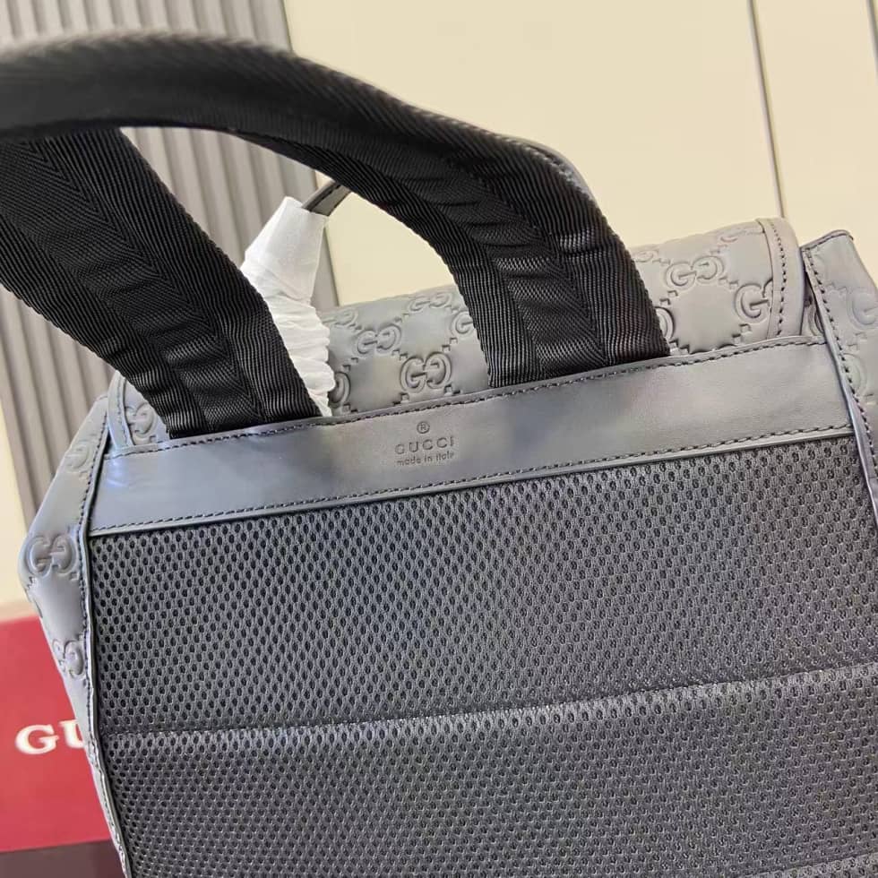 Gucci GG Emblem Medium Black Backpack 854750_8_158999 Gucci GG Emblem Medium Black Backpack 854750