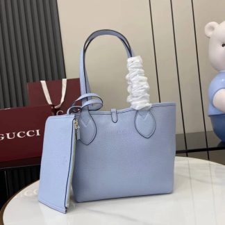 Gucci Totissima Leather Small Light Blue Tote