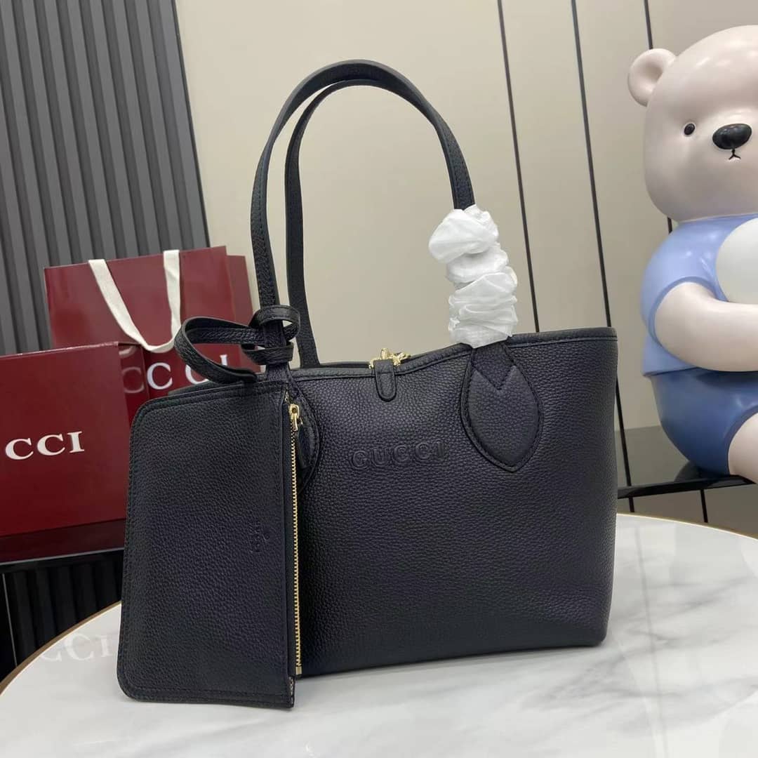 Gucci Totissima Leather Small Black Tote 839124_10_159049 Gucci Totissima Leather Small Black Tote 839124