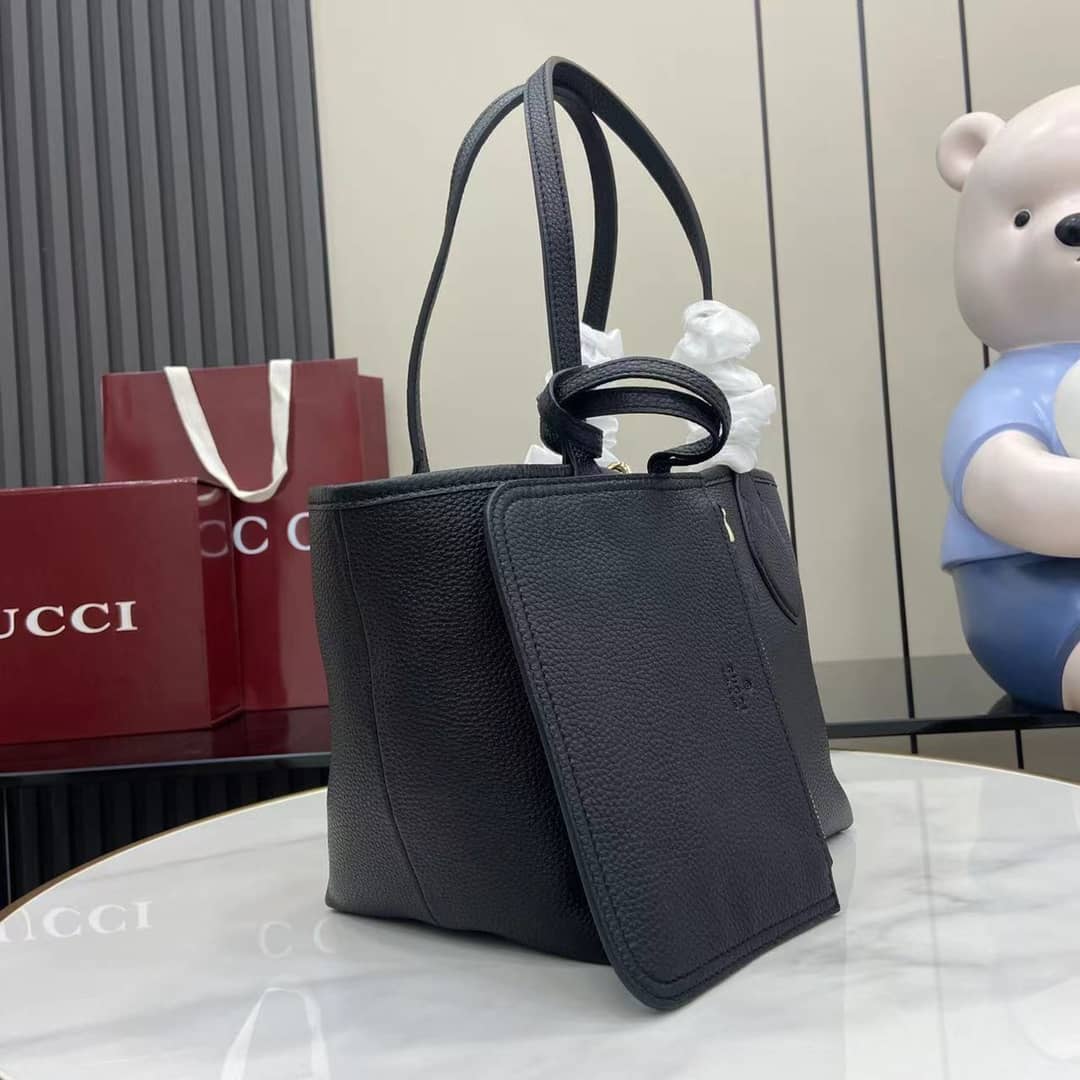 Gucci Totissima Leather Small Black Tote 839124_2_159049 Gucci Totissima Leather Small Black Tote 839124