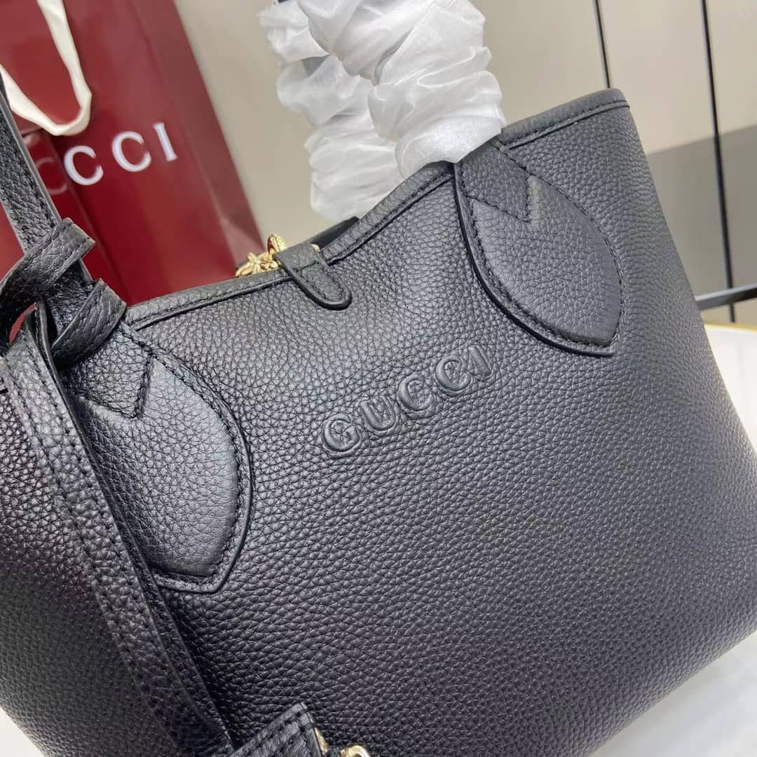 Gucci Totissima Leather Small Black Tote 839124_3_159049 Gucci Totissima Leather Small Black Tote 839124