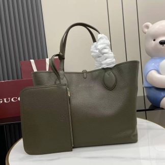 Gucci Totissima Leather Large Green Tote 839112