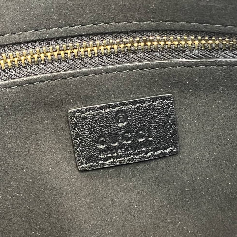 Gucci GG Emblem Medium Black Shoulder Bag 815216_7_159109 Gucci GG Emblem Medium Black Shoulder Bag 815216