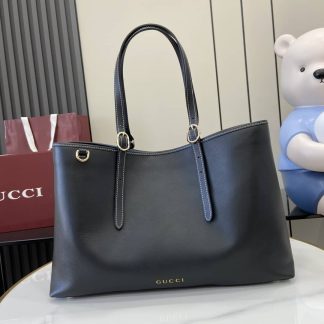 Gucci GG Emblem Large Black Tote Bag 815213