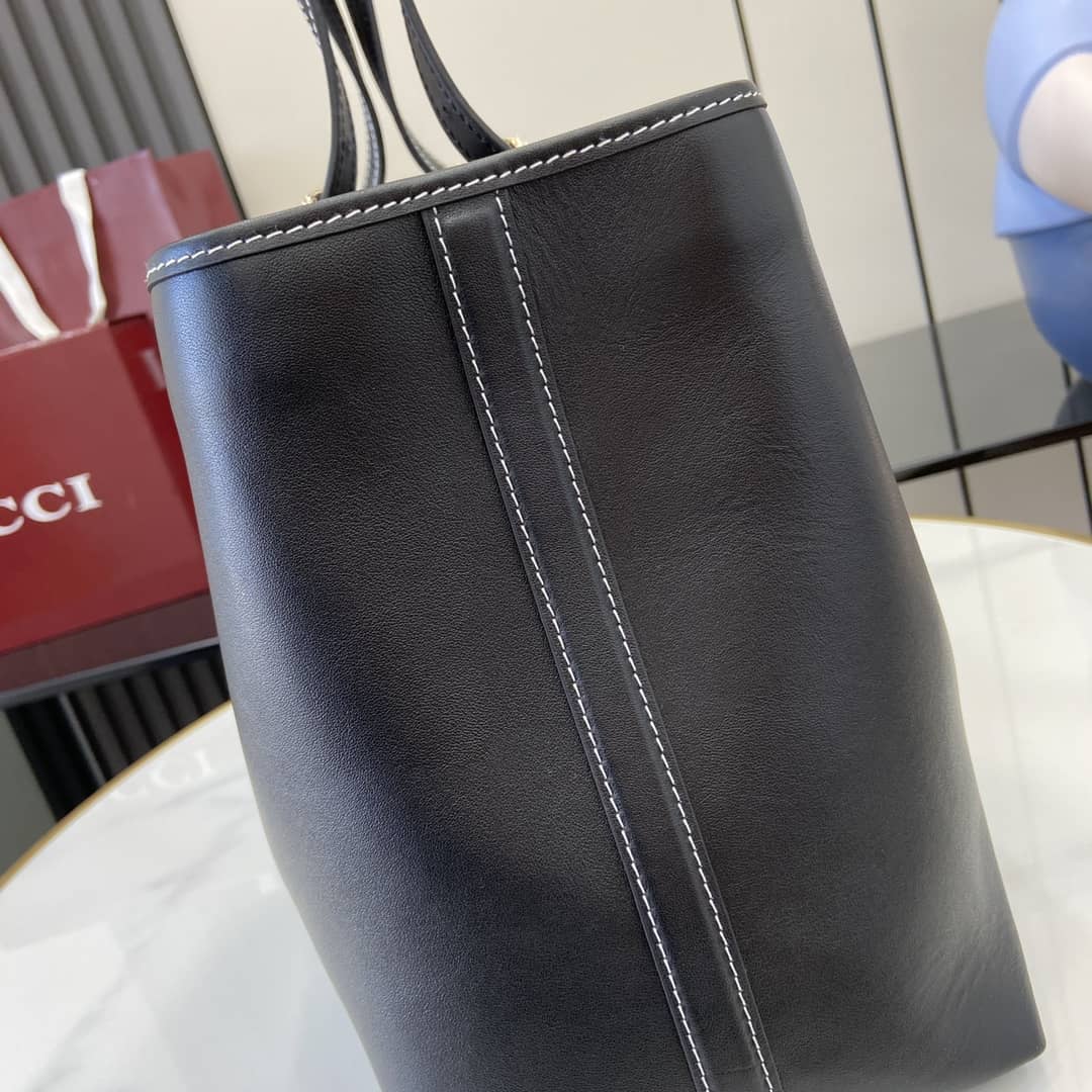 Gucci GG Emblem Large Black Tote Bag 815213_6_159129 Gucci GG Emblem Large Black Tote Bag 815213