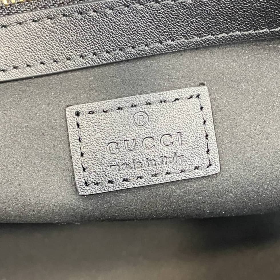 Gucci GG Emblem Large Black Tote Bag 815213_8_159129 Gucci GG Emblem Large Black Tote Bag 815213