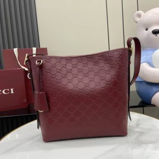 Gucci GG Emblem Small Red Shoulder Bag 848881