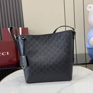 Gucci GG Emblem Small Black Shoulder Bag 848881
