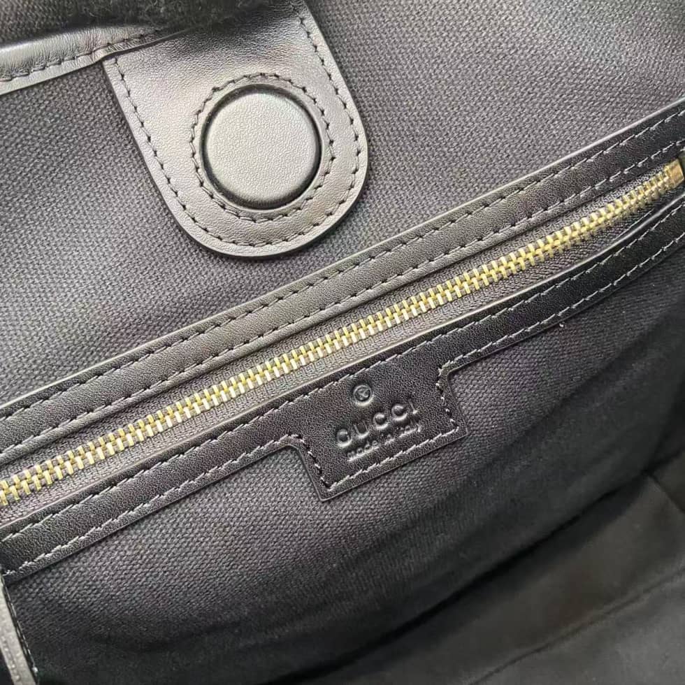 Gucci GG Emblem Small Black Shoulder Bag 848881_8_159159 Gucci GG Emblem Small Black Shoulder Bag 848881