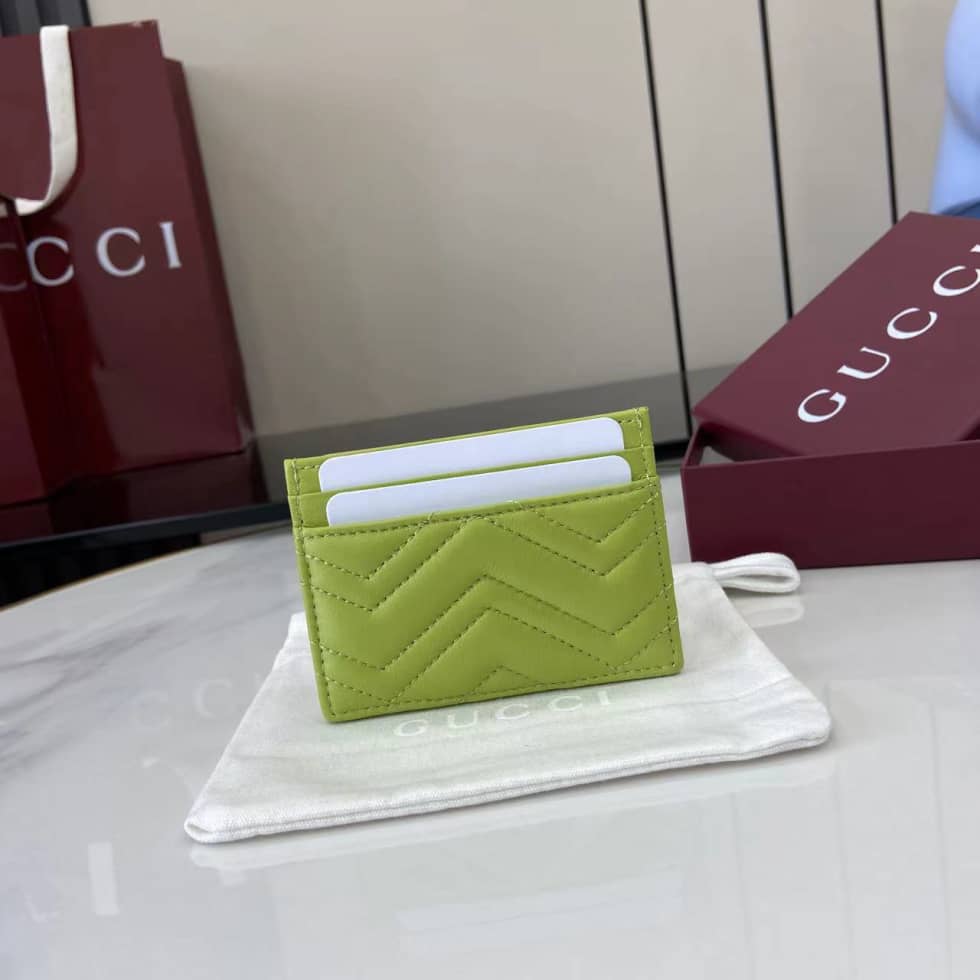 Gucci GG Marmont Green Card Case 443127_1_159209 Gucci GG Marmont Green Card Case 443127