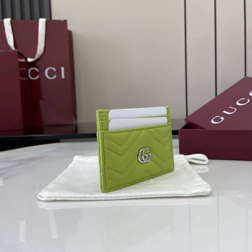 Gucci GG Marmont Green Card Case 443127_3_159209 Gucci GG Marmont Green Card Case 443127
