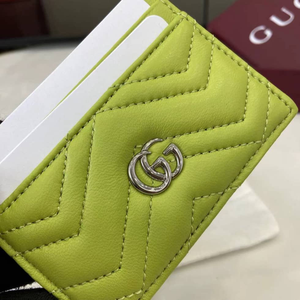 Gucci GG Marmont Green Card Case 443127_4_159209 Gucci GG Marmont Green Card Case 443127