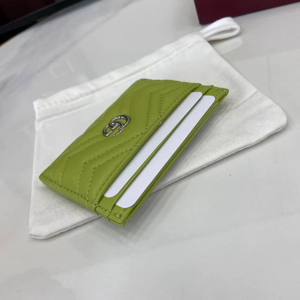 Gucci GG Marmont Green Card Case 443127_6_159209 Gucci GG Marmont Green Card Case 443127