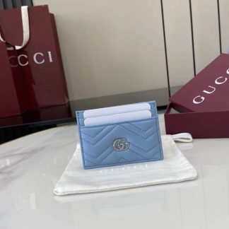 Gucci GG Marmont Light Blue Card Case 443127