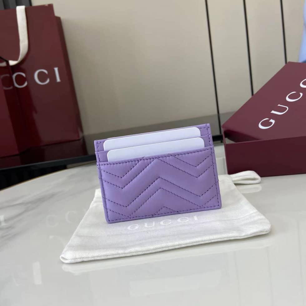 Gucci GG Marmont Purple Card Case 443127_1_159229 Gucci GG Marmont Purple Card Case 443127