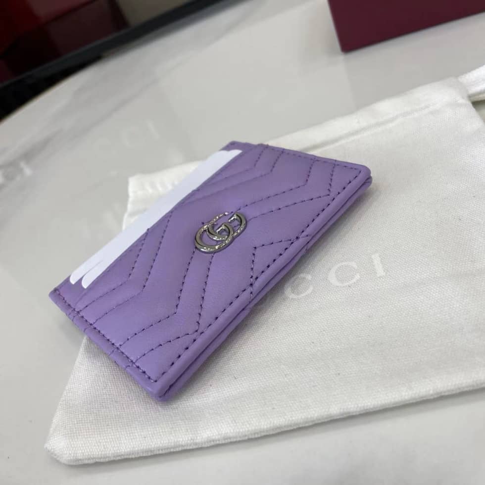 Gucci GG Marmont Purple Card Case 443127_3_159229 Gucci GG Marmont Purple Card Case 443127